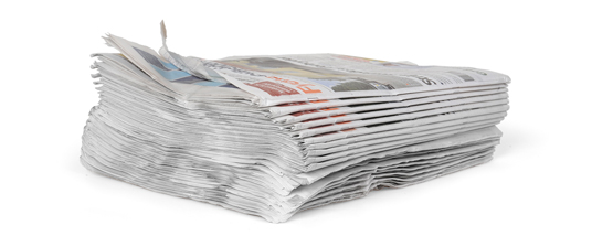 Rene aviser - pap og papir affald