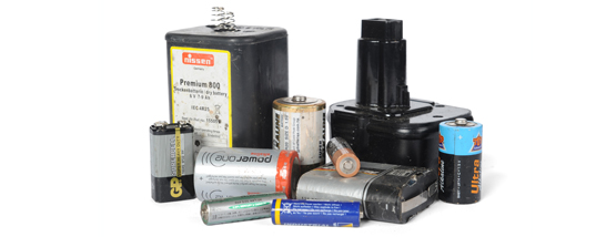 Brugte batterier - Blandende småbatterier